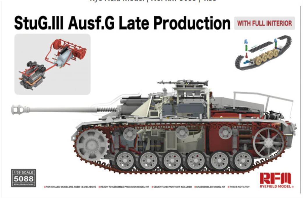 Rye Field Model 1/35 5088 German StuG.III Ausf.G Late Production with full interior