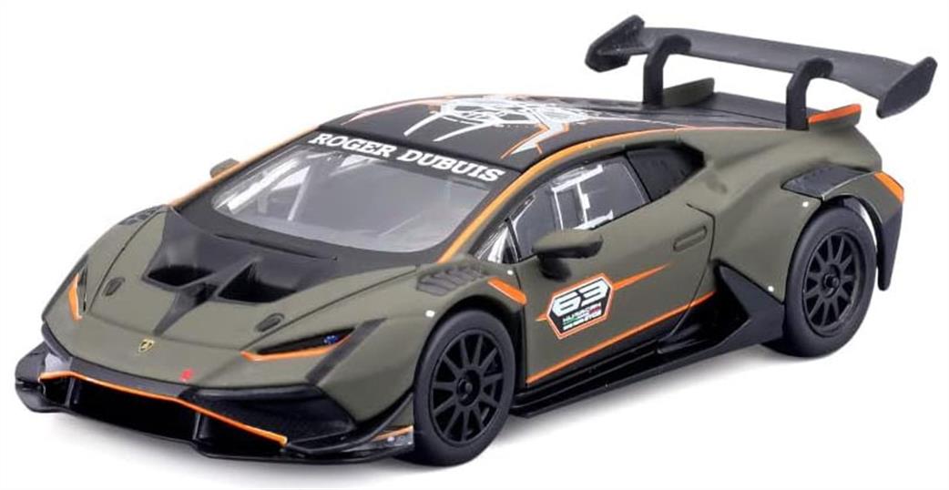 Burago 1/43 B18-38305 Lamborghini Huracan Super Trofeo Evo 2 Diecast Model