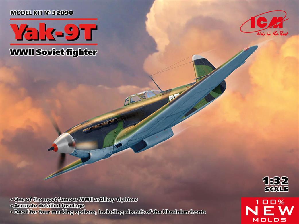 ICM 1/32 32090 Yak-9t WWII Soviet Fighter Plastic Kit