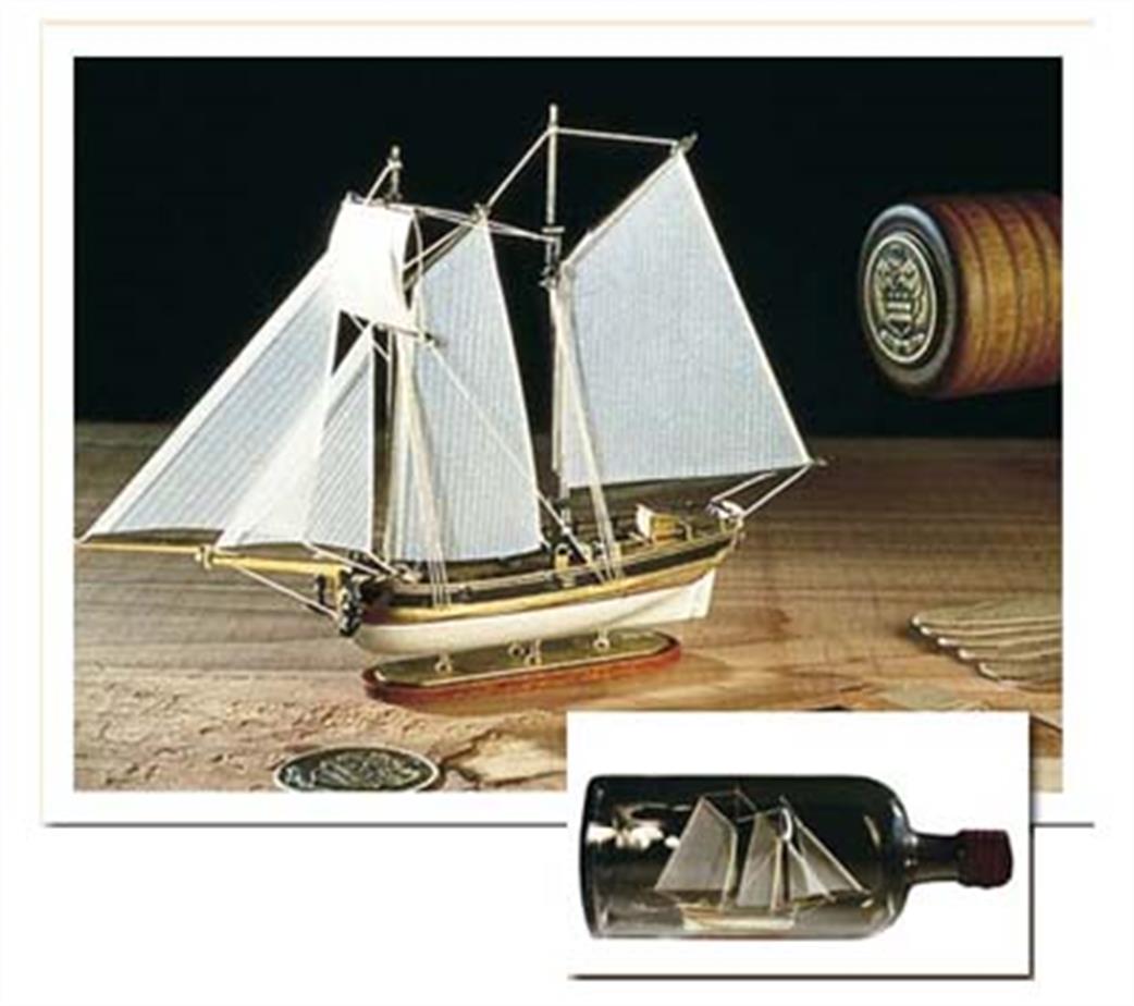 Amati 1/300 1355 US Schooner Hannah 1775 Ship-in-bottle