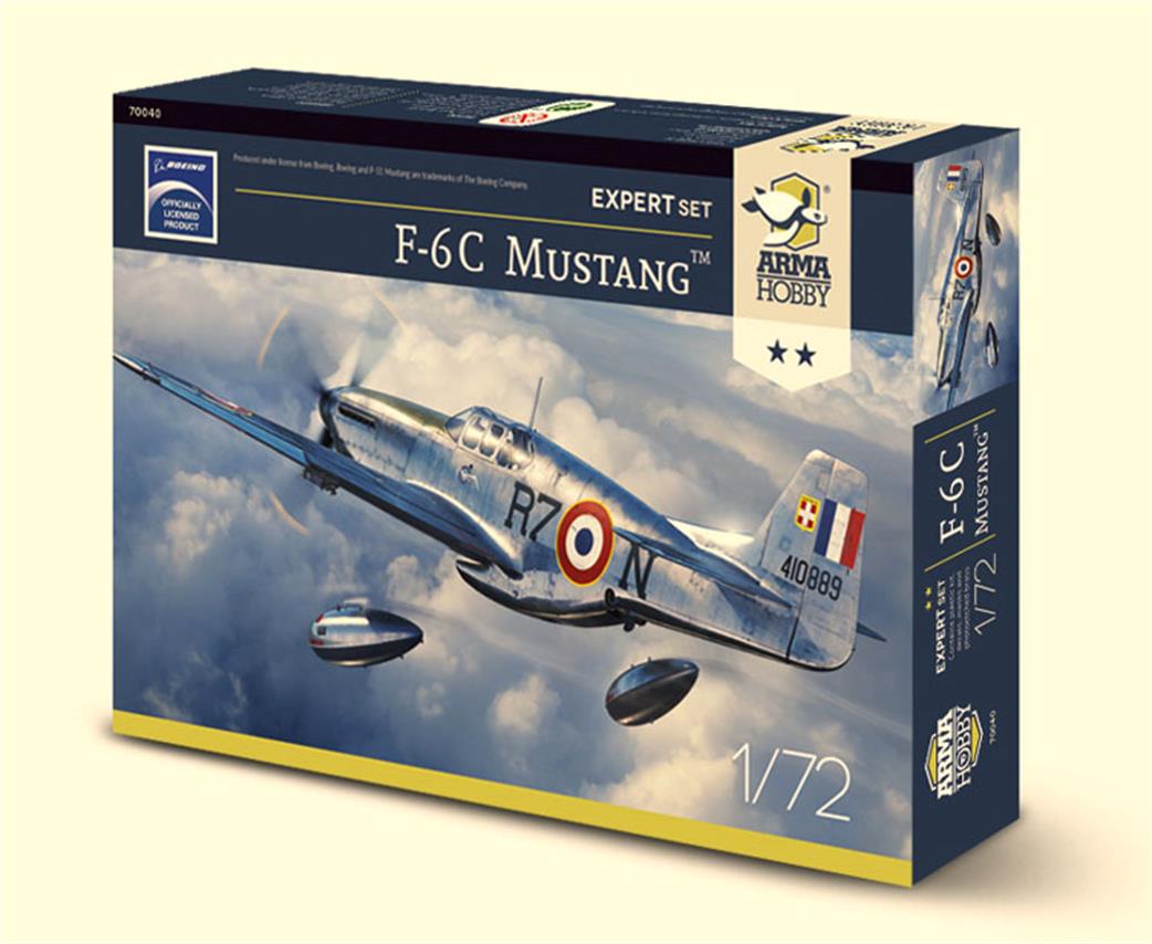 Arma Hobby 1/72 70040 F-6C Mustang Expert Version Quality Plastic Kit