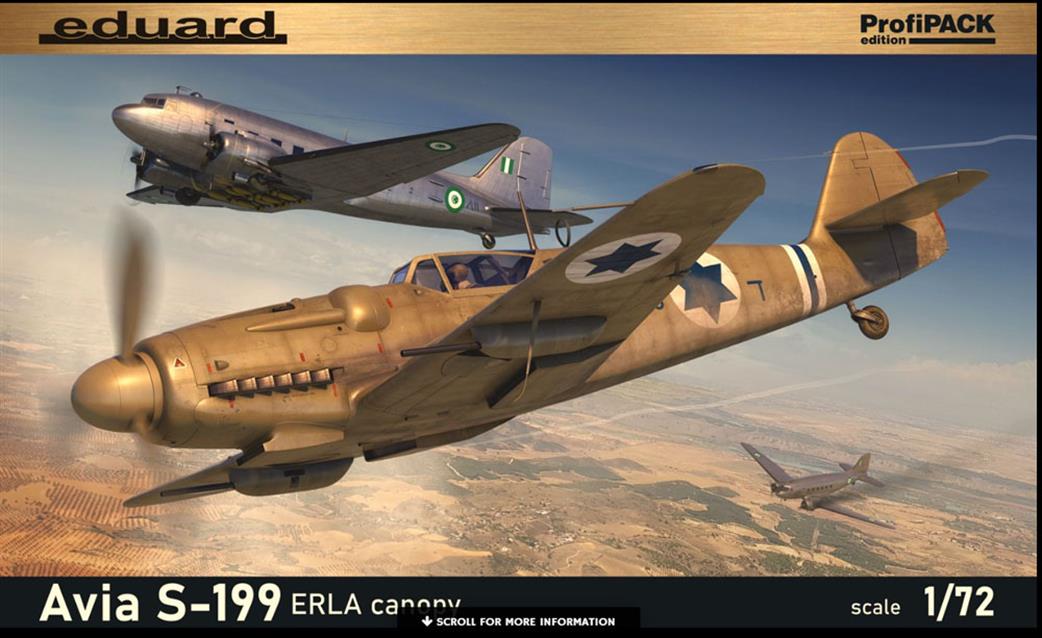 Eduard 1/72 70152 Avia S-199 ERLA canopy Profipack Plastic kit