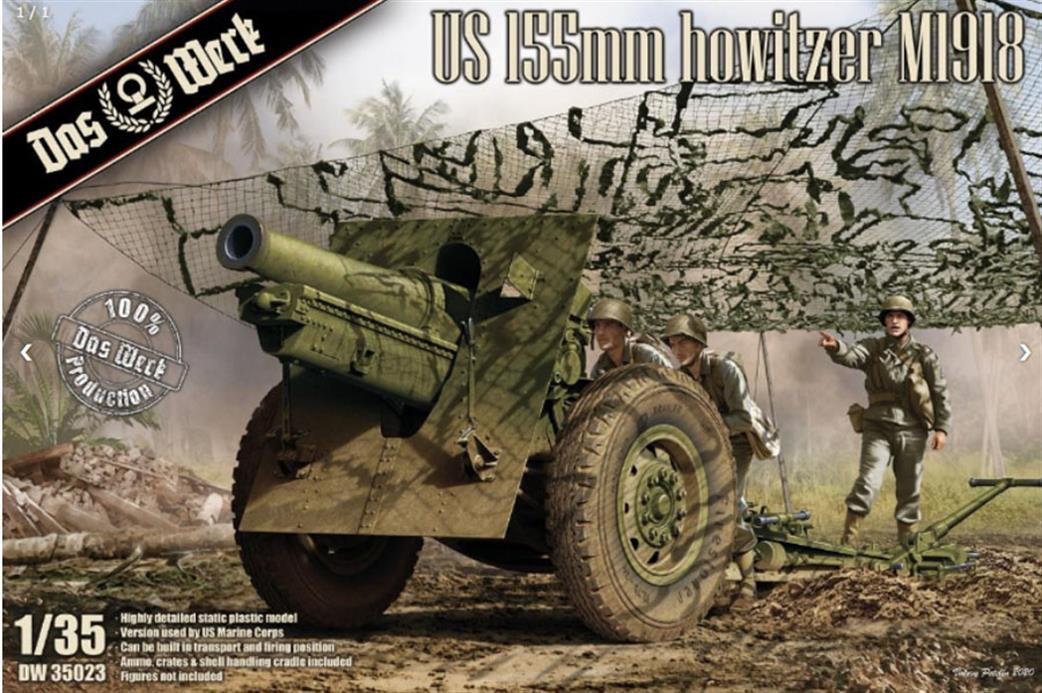 Das Werk 1/35 DW35023 US 155mm M1918 Howitzer Plastic Kit