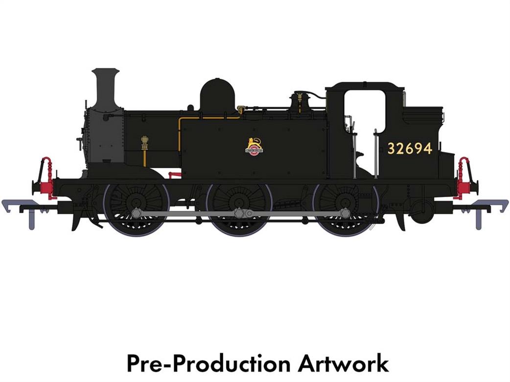 Rapido Trains OO 936009 BR 32694 ex-LBSCR Class E1 0-6-0T Unlined Black Early Emblem