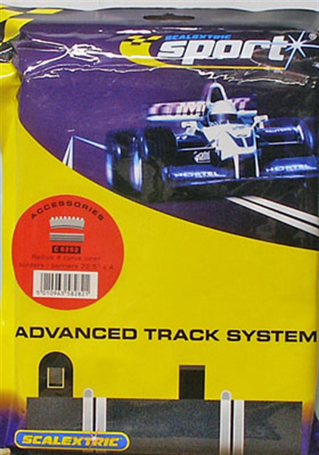 Scalextric 1/32 C8282 Sport Track Radius 4 Curve Inner Borders 22.5 x4