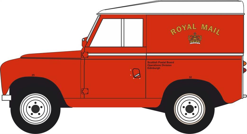 Oxford Diecast 1/43 43LR2S008 Land Rover Series II SWB Postbus Royal Mail