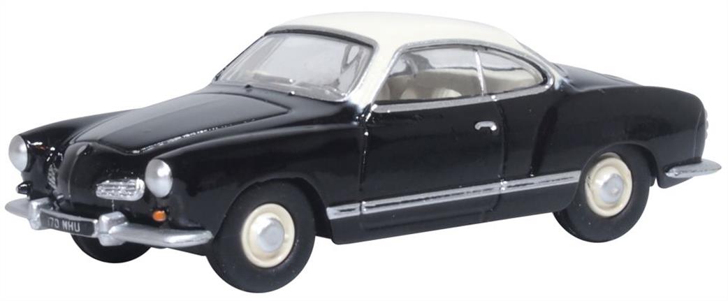 Oxford Diecast 1/76 76KG002 VW Karmann Ghia Black/Lotus White