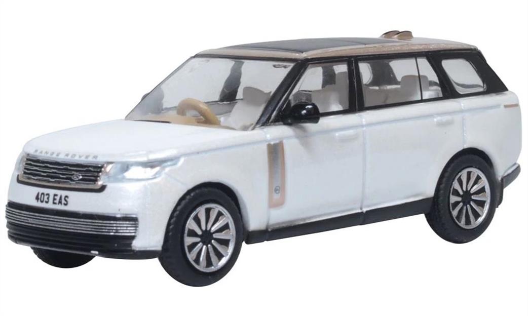 Oxford Diecast 1/76 76RR5L002 Range Rover L460 LWB SV Ice White/Corinthian Bronze