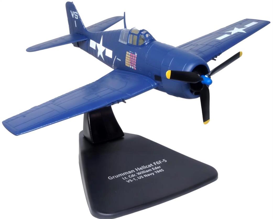 Oxford Diecast 1/72 AC119 Lt.Cdr.Willard E. Eder. VS-1.US Navy 1945 Grumman Hellcat F6F-5