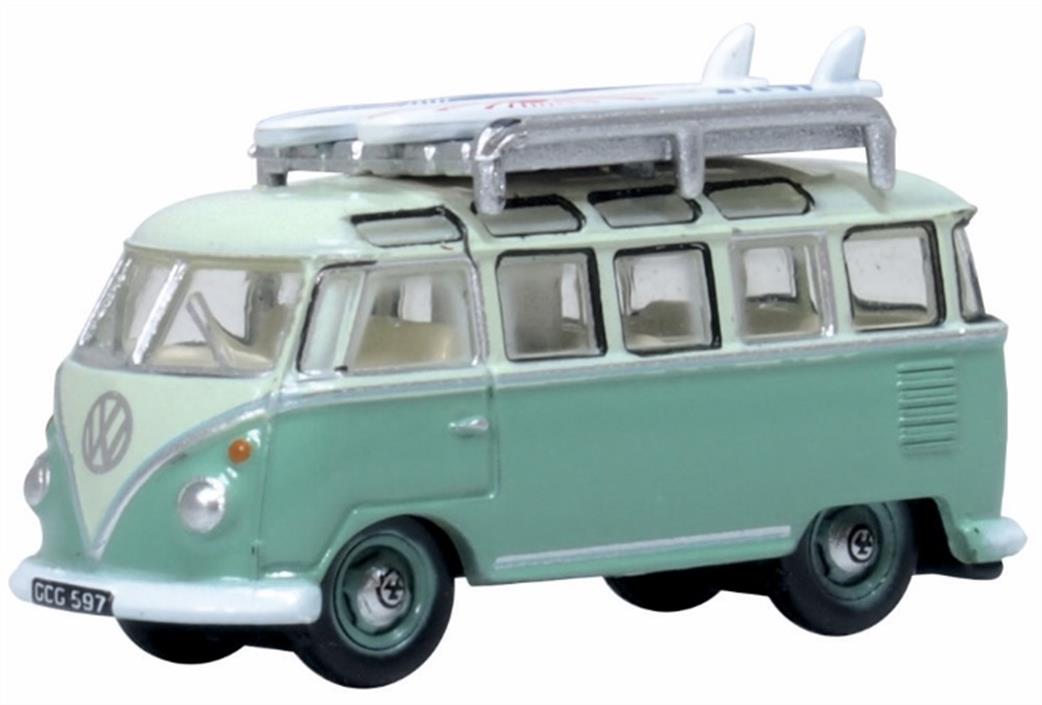 Oxford Diecast 1/148 NVWS005 Turquoise/Blue White VW T1 Samba Bus