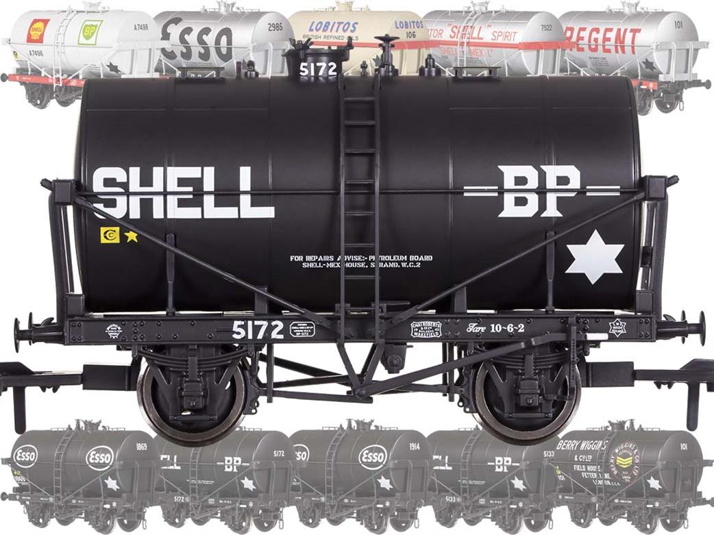 Dapol OO 4F-059-001 Shell BP 5172 14-Ton Class B Air Ministry Design Oil Tank Wagon Black