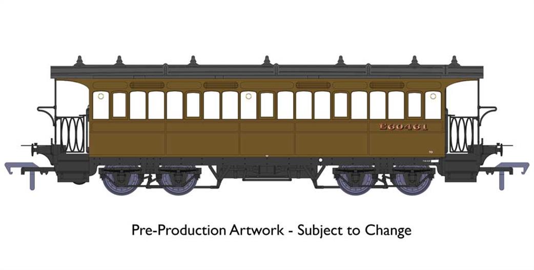 Rapido Trains OO 919003 BR 60461 Wisbech & Upwell Tramway Bogie Coach BR Brown Livery