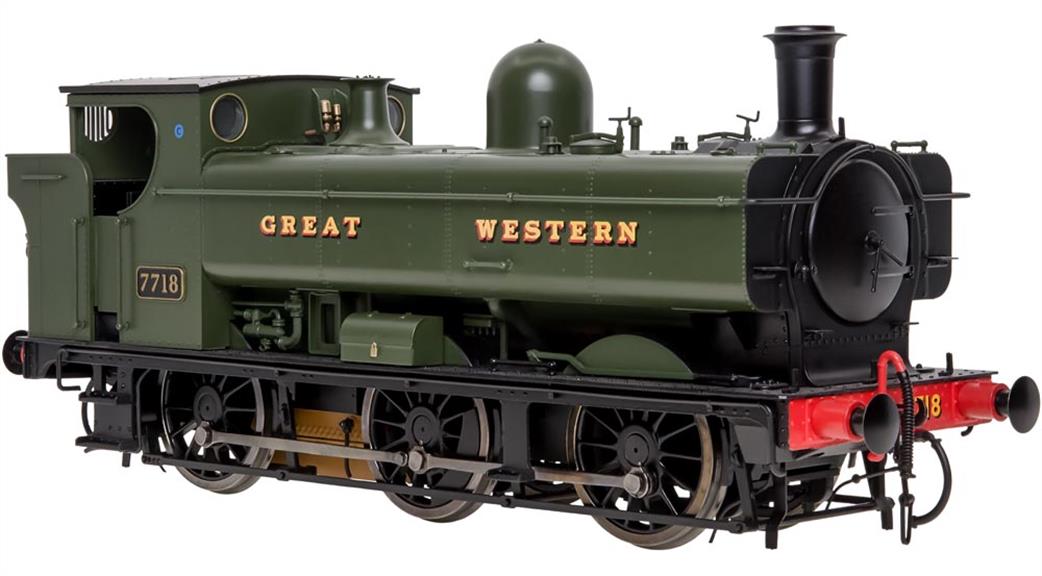 Dapol O Gauge 7S-007-013 GWR 7718 Rivetted Tank 57xx Pannier Tank Green Lettered GREAT WESTERN