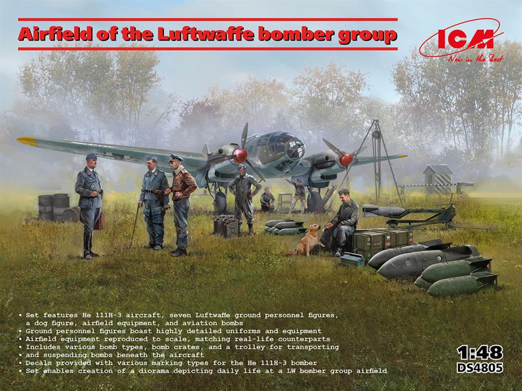 ICM 1/48 DS4805 Airfield of the Lftwaffe Bomber Group Kit