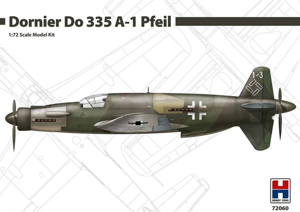 Hobby 2000 1/72 72060 Dornier Do 335 A-1 Pfeil Plastic Kit