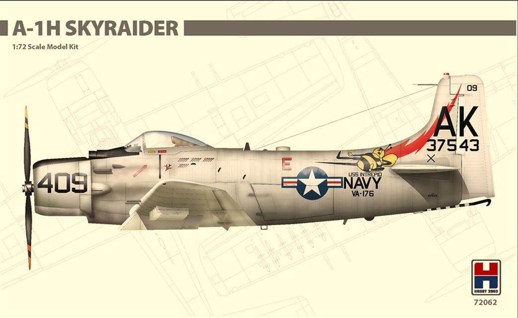 Hobby 2000 1/72 72062 A-1H Skyraider US Navy  Plastic Kit