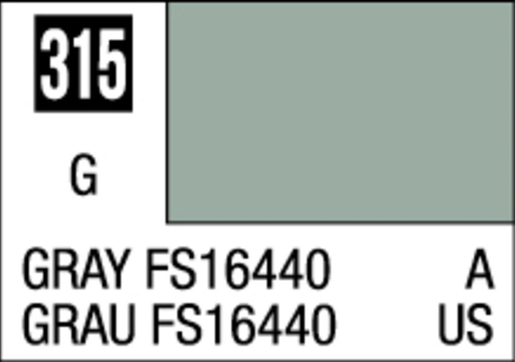 Gunze Sangyo  C315 Mr Color Lacquer C315 FS16440 Gray 10ml Glass Bottle