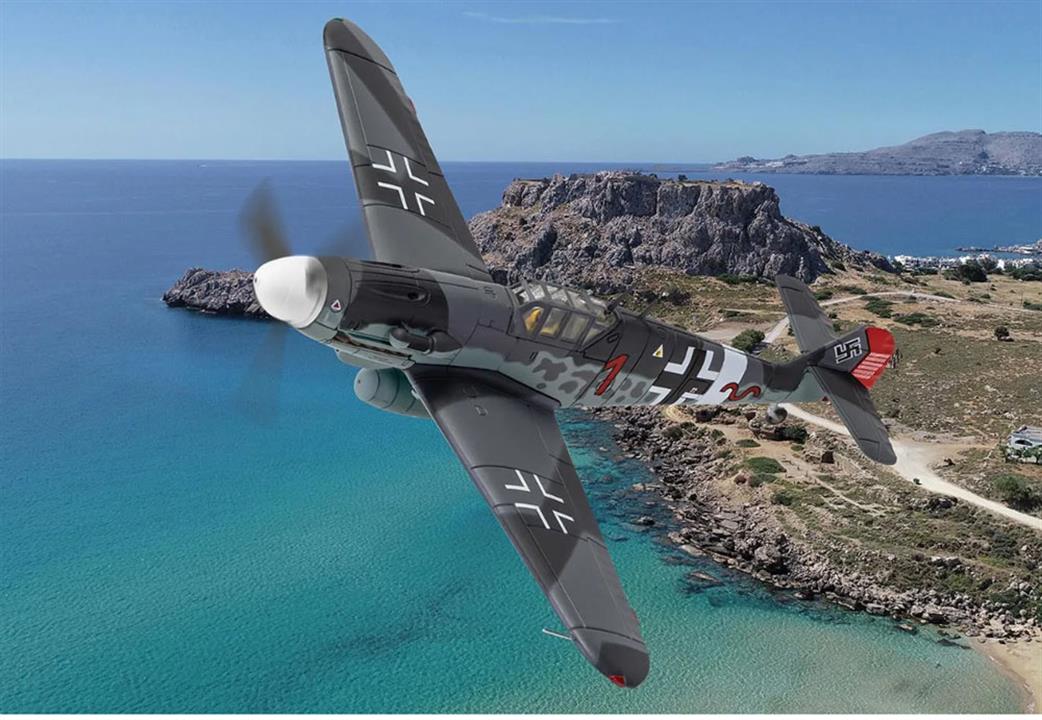 Corgi 1/72 AA27111 Messerschmitt Bf 109G-2 (Trop) 'Red 1' Hpt. Werner Schroer, 8./JG27, Rhodes, Greece, 1943