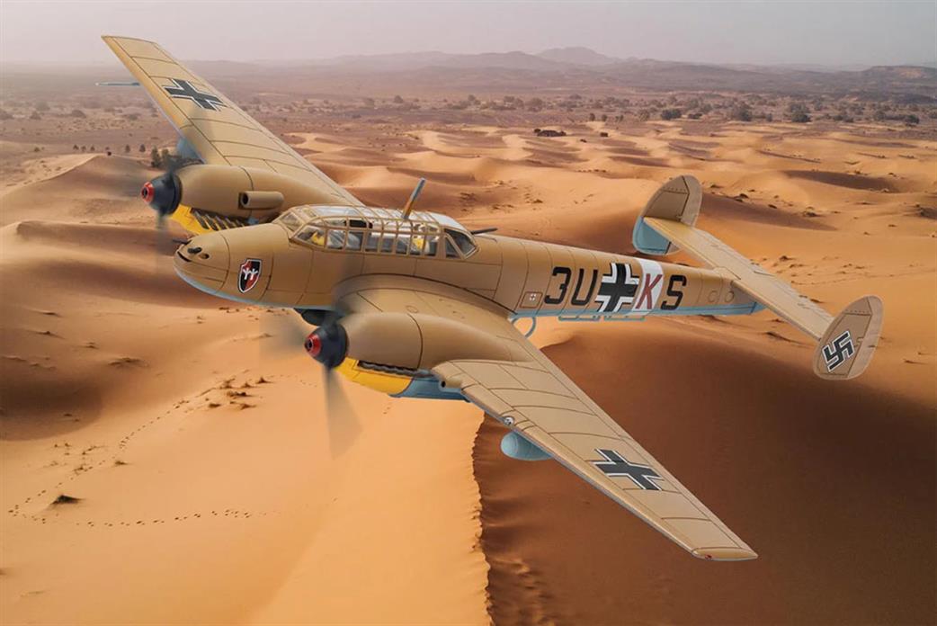 Corgi 1/72 AA38511 Messerschmitt Bf 110E-2 (Trop) 3U+KS, 8./ZG 26, Derna, North Africa, 1942