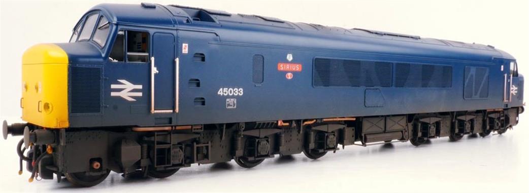 Heljan O Gauge 4522 BR Class 45/0 45033 Sirius Peak Diesel Electric Locomotive BR Blue Weathered