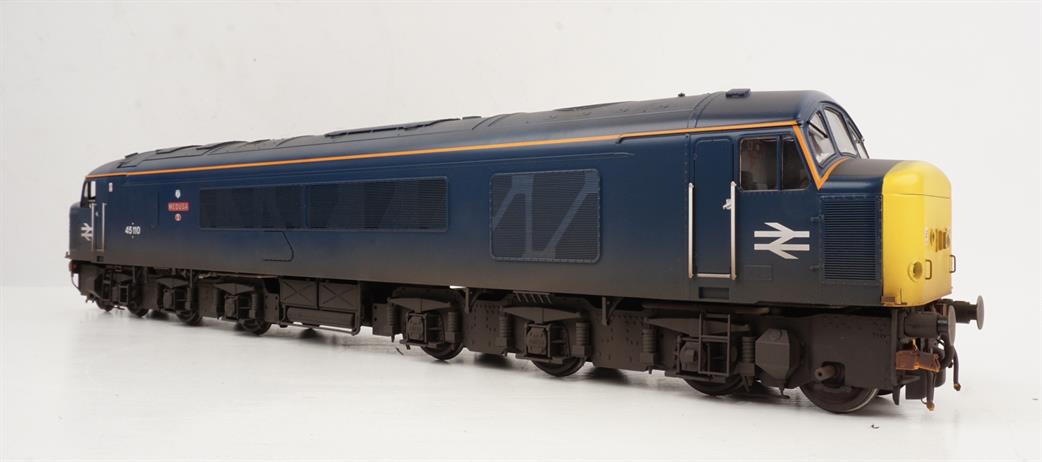 Heljan O Gauge 4528 BR Class 45/1 45110 Medusa Peak Diesel Electric Locomotive BR Blue with High Intensity Headlight Weathered