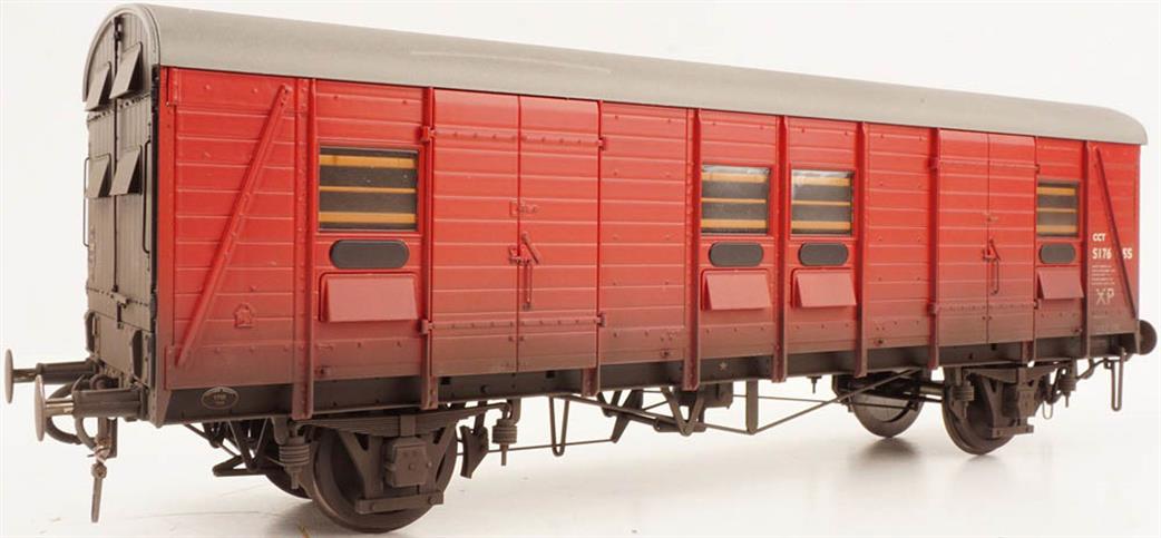 Heljan O Gauge 9171 BR Crimson CCT S1765S even planks Weathered