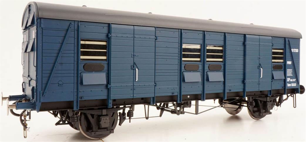 Heljan O Gauge 9175 BR Blue CCT S1733 uneven planks