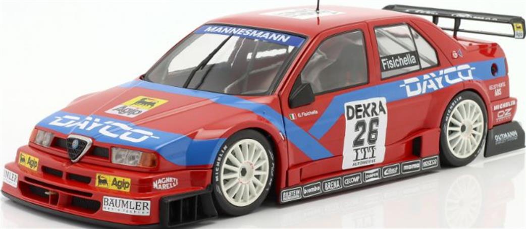 IXO 1/18 W1801004 Alfa Romeo 155 V6 G. Fisichella TI #26 DTM / ITC 1995 Team Alfa Corse 2 Diecast Model