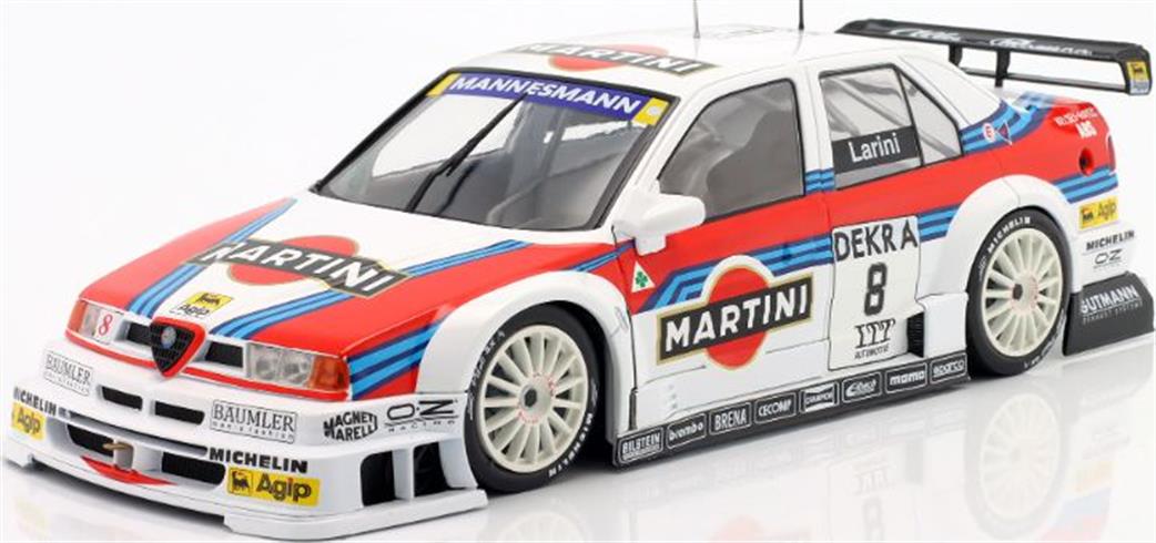 IXO 1/18 W18001001 Alfa Romeo 155 V6 TI Nicola Larini #8 Martini Racing DTM/ITC 1995 Diecast Model