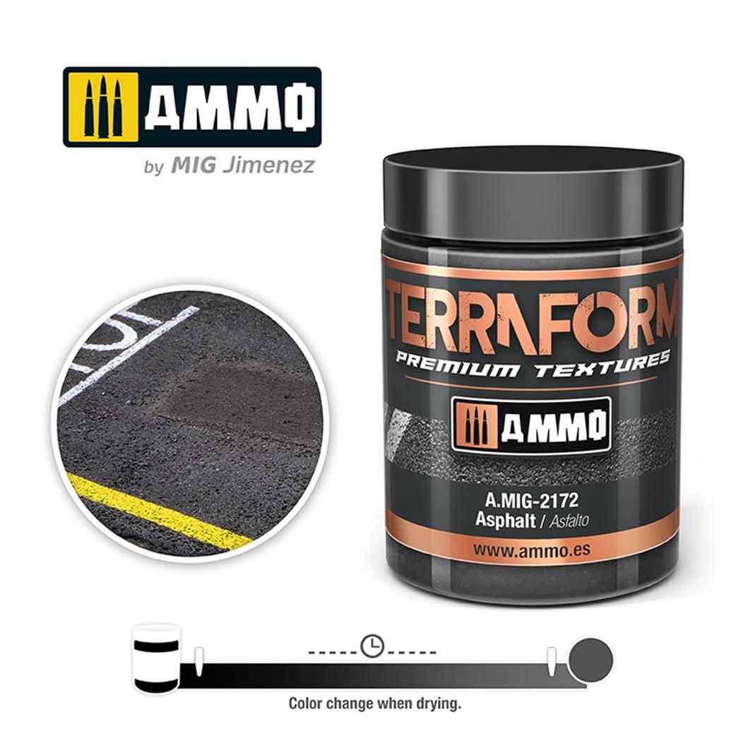 Ammo of Mig Jimenez  A.MIG-2172 Asphalt Terraform Acrylic Texture 100ml