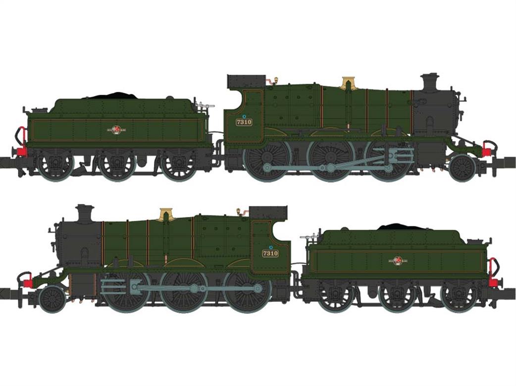 Dapol N 2S-043-006 BR 7310 ex-GWR 43xx Class 2-6-0 Mogul BR Green Late Crest