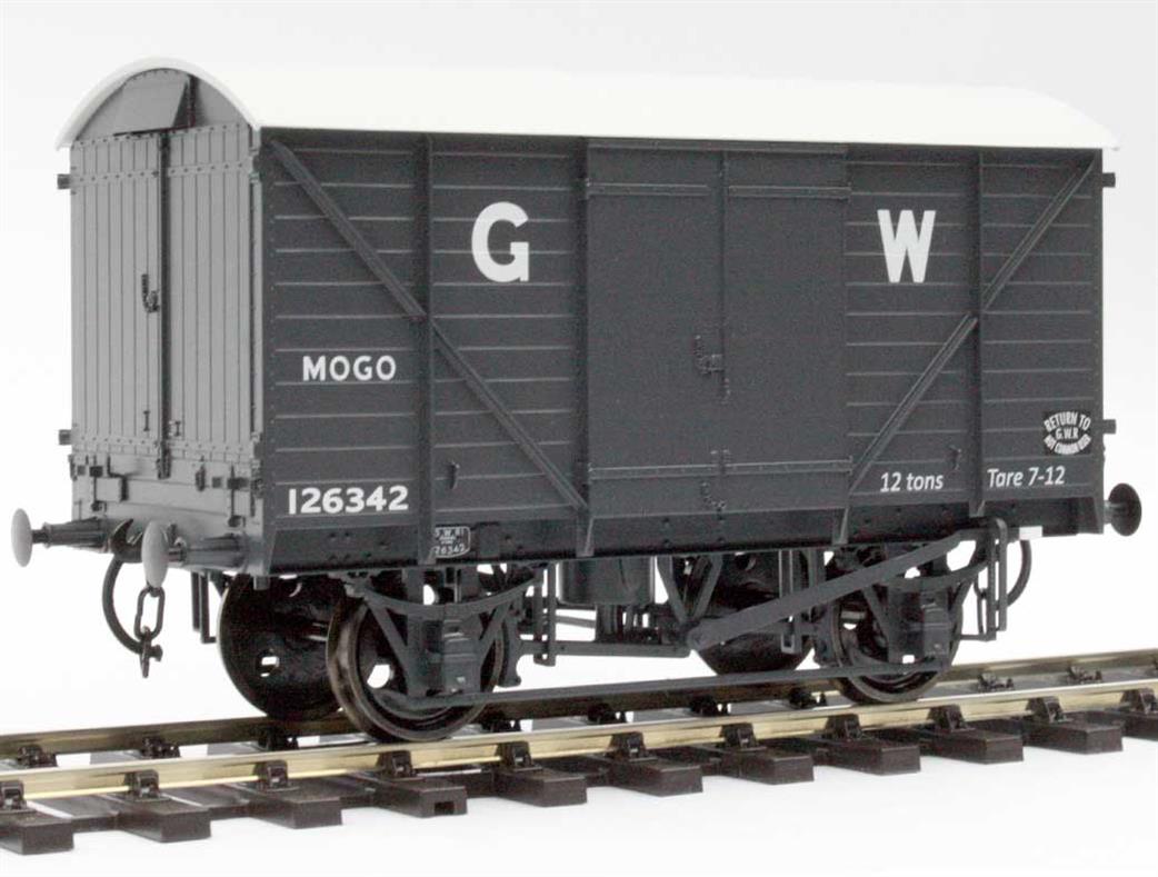 Dapol O Gauge 7F-068-001 GWR 126342 12ton MOGO Motor Car Van GWR Grey