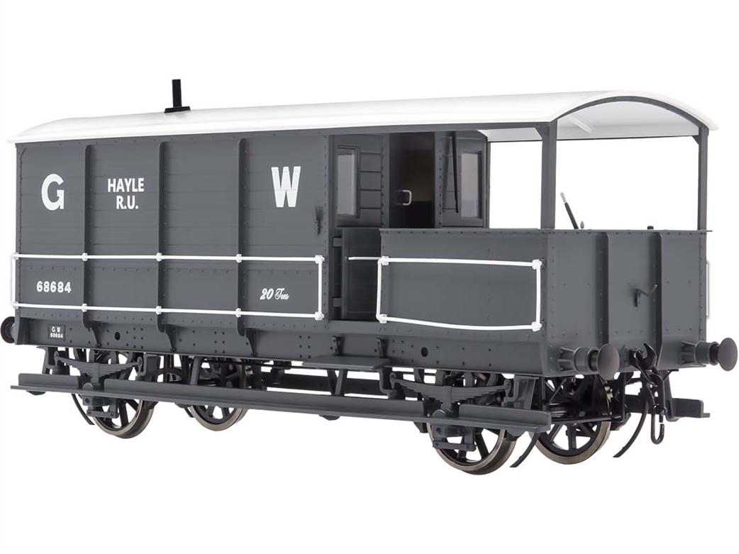 Dapol O Gauge 7F-300-002 GWR 68684 20-Ton AA15 TOAD Goods Brake Van GWR Grey Hayle RU