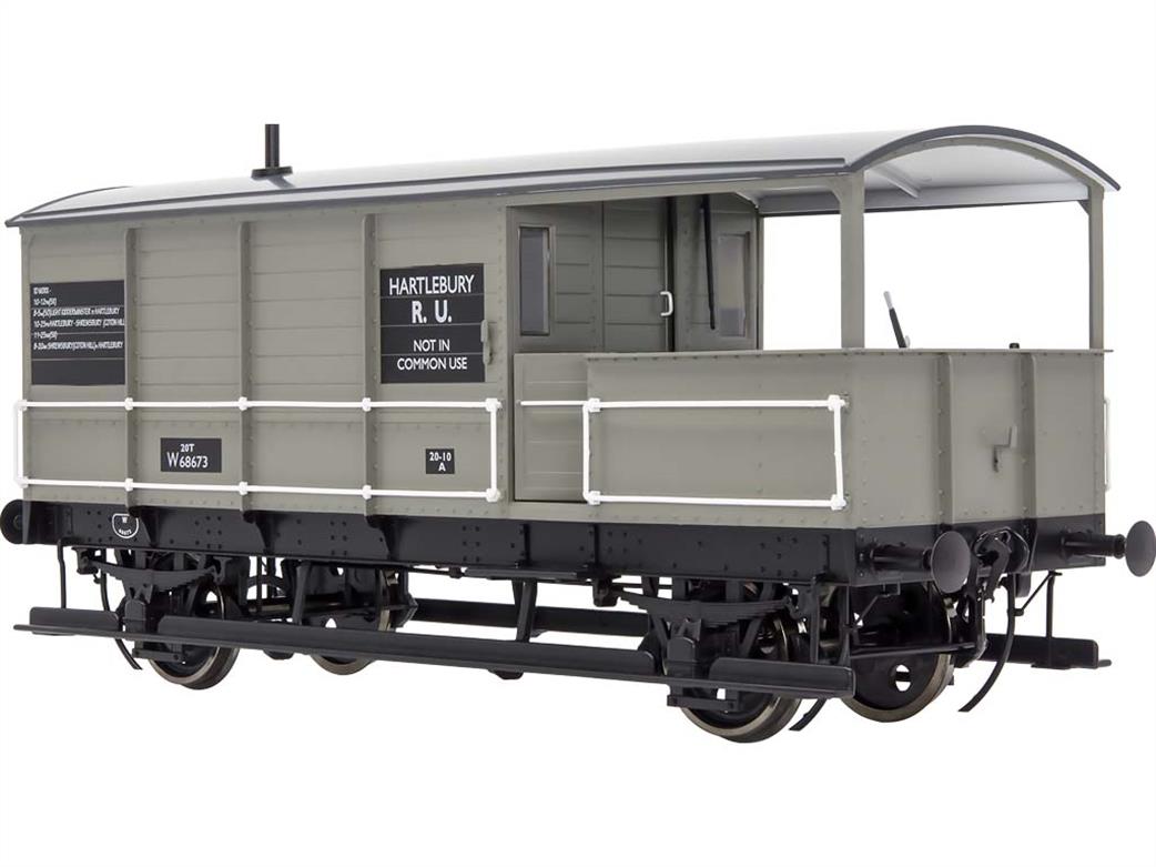 Dapol O Gauge 7F-300-006 BR W68673 ex-GWR 20-Ton AA20 TOAD Goods Brake Van BR Grey Hartlebury RU