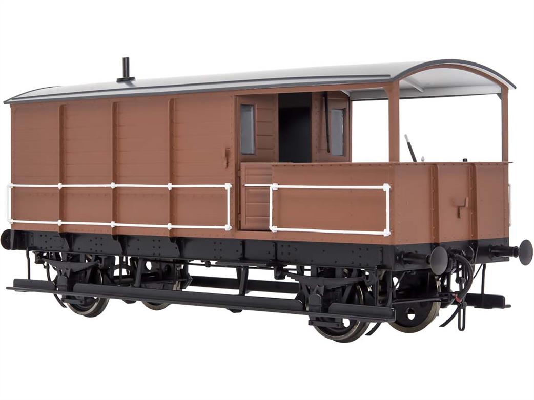 Dapol O Gauge 7F-300-010 GWR Unlettered 20-Ton AA21 TOAD Goods Brake Van BR Bauxite