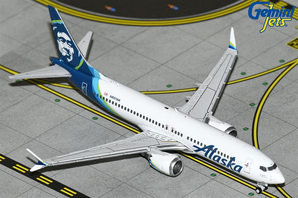 Gemini Jets 1/400 GJASA2273 Alaska Boeing B737 MAX 8 N801AK Aircraft Model