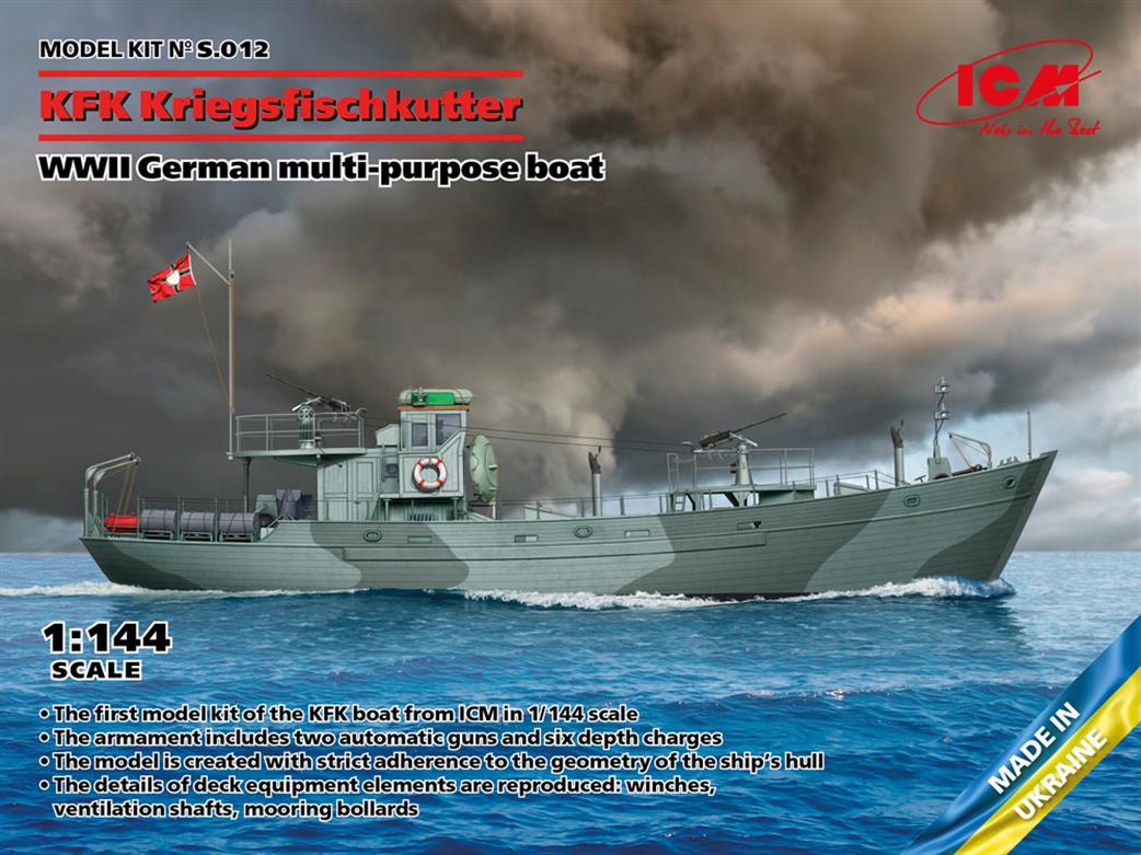 ICM 1/144 S012 KFK Kriegsfischkutter, WWII German multi-purpose boat Kit