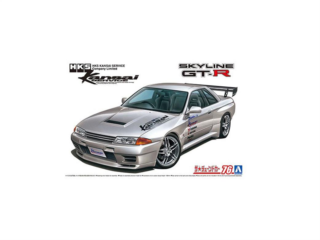 Aoshima 1/24 06453 Nissan Skyline BNR32 HKS Kansai '99 Kit