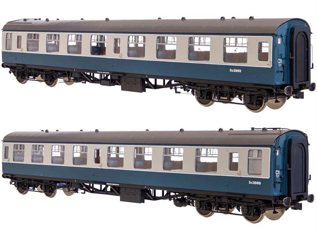 Dapol Lionheart Trains O Gauge 7P-001-603 BR SC3989 Mk1 SO Second Open Coach Blue & Grey Window Beading