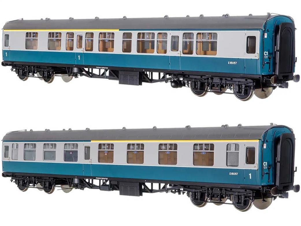 Dapol Lionheart Trains O Gauge 7P-001-805 BR E15057 Mk1 CK Composite Corridor Coach Blue & Grey Window Beading