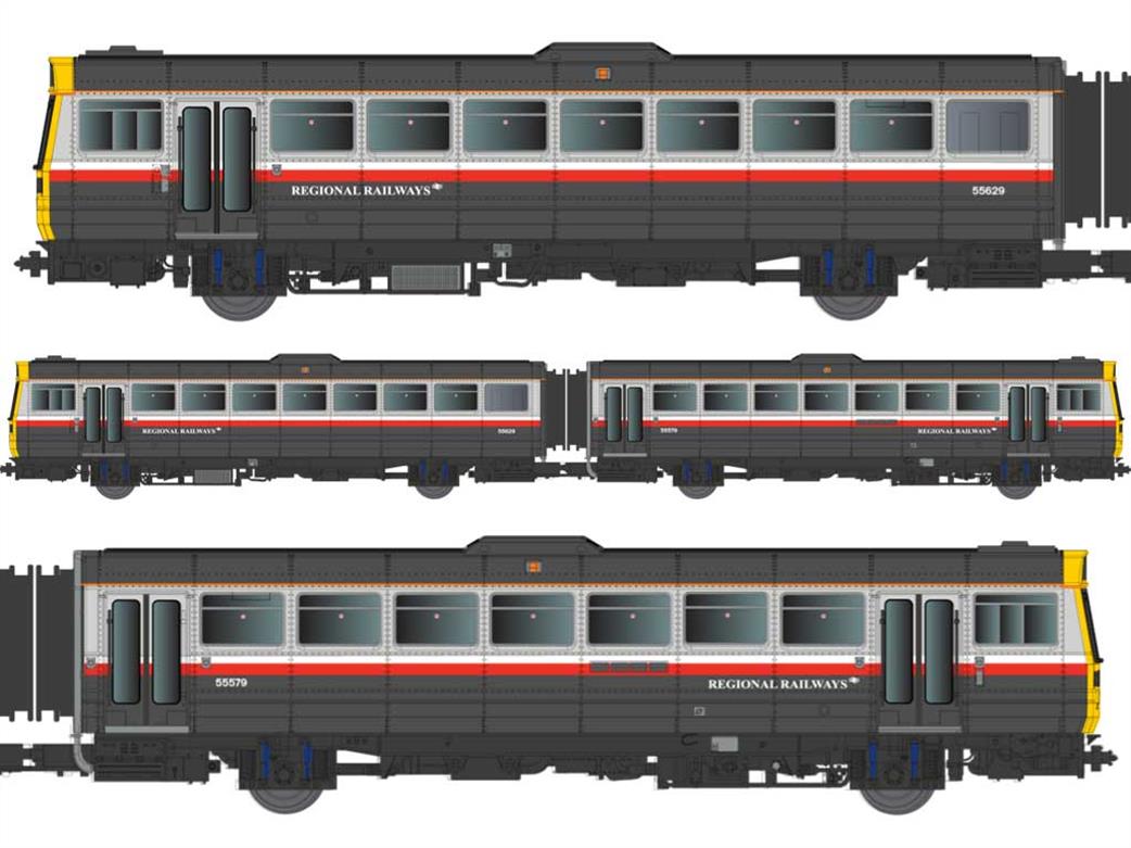 Dapol N 2D-142-008 BR Regional Railways 142 070 Class 142 2-Car Pacer Railbus Red Grey White Livery