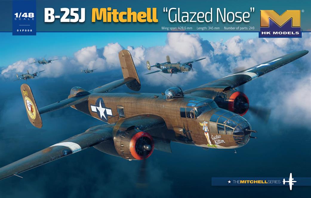 Hong Kong Models 1/48 HK01F008 B-25J Mitchell Glazed Nose USAF Bomber Kit