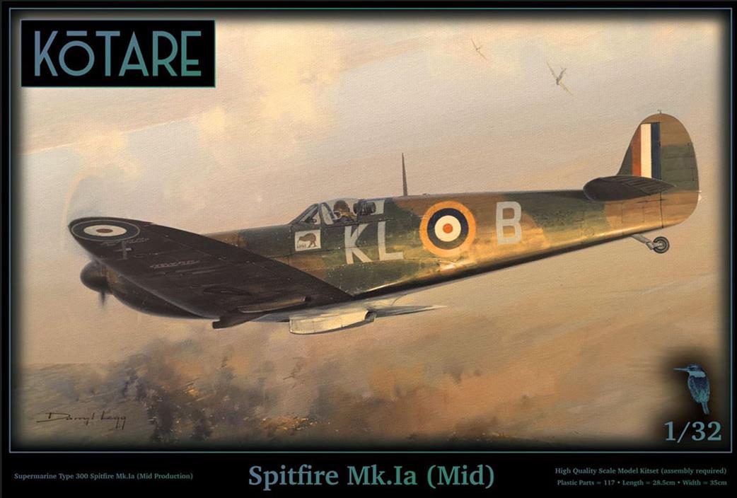 Kotare 1/32 K32001 RAF Spitfire MK1 WW2 Fighter Model Kit