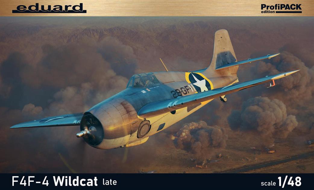 Eduard 1/48 82202 Grumman F4F-4 Wildcat US Navy Fighter WW2 Profipack Plastic Kit