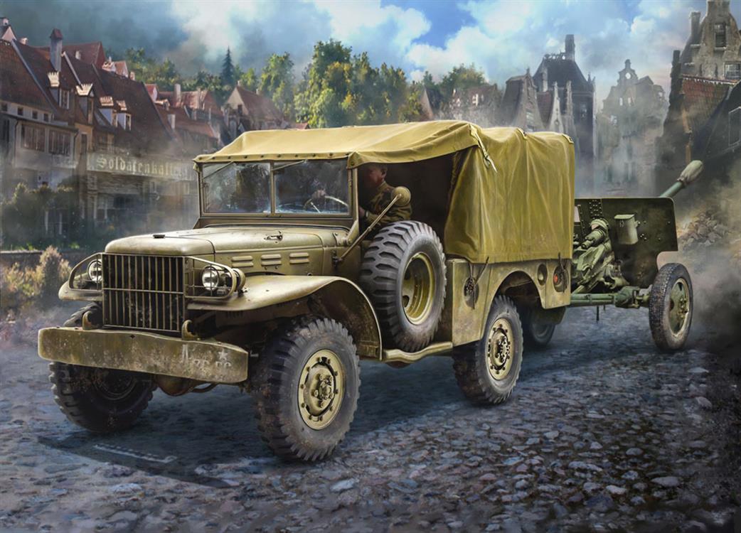 Zvezda 1/35 3656 Dodge WC51 Beep 3/4-ton 4x4 Truck Plastic Model Kit