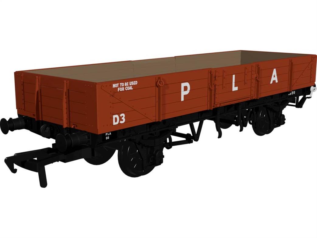 Rapido Trains OO 964013 PLA D3 ex-GWR Open C Long Open Tube Wagon Post of London Bauxite