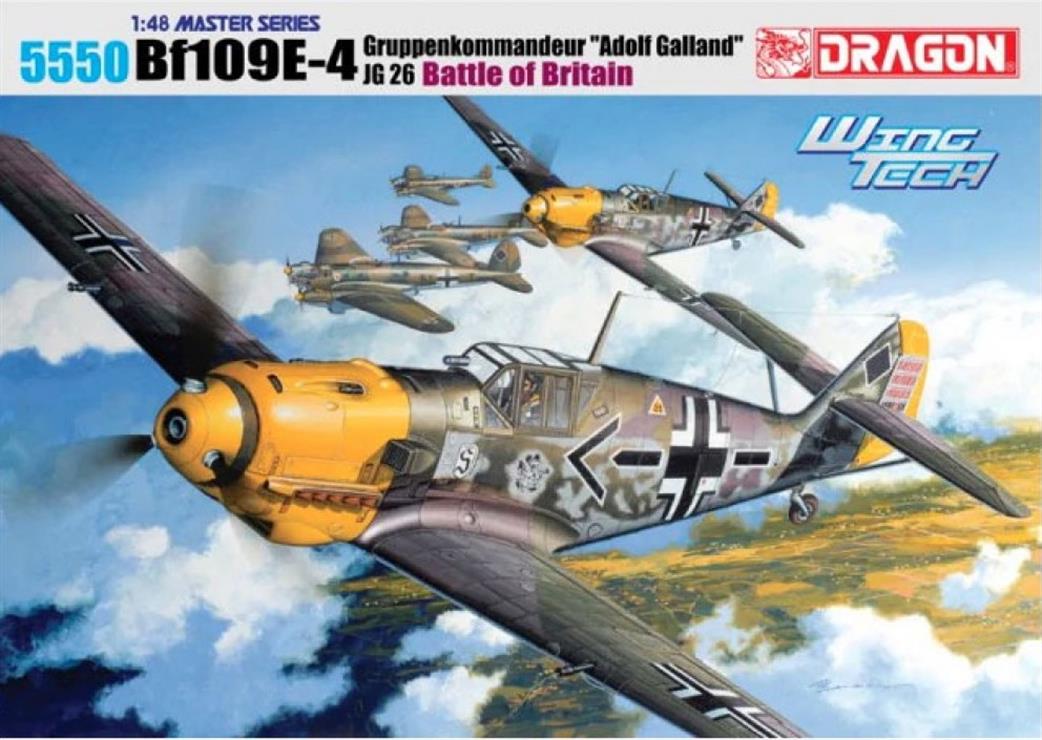 Dragon Models 1/48 5550 BF109E-4 Gruppenkommandeur Adolf Galland JG26 Battle of Battle