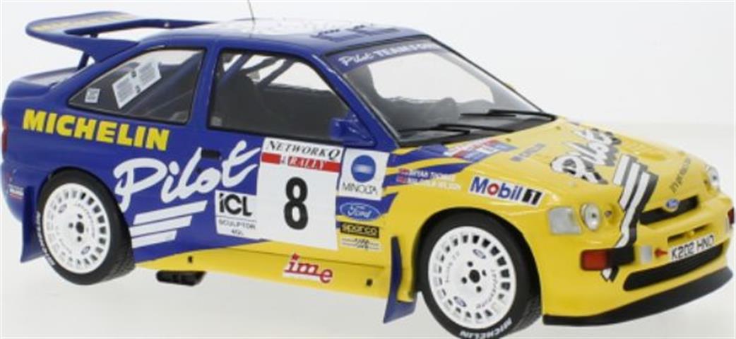 IXO 1/18 18RMC107 Ford Escort RS Cosworth #8 Michelin RAC Rally 1993 Wilson/Thomas Diecast Model