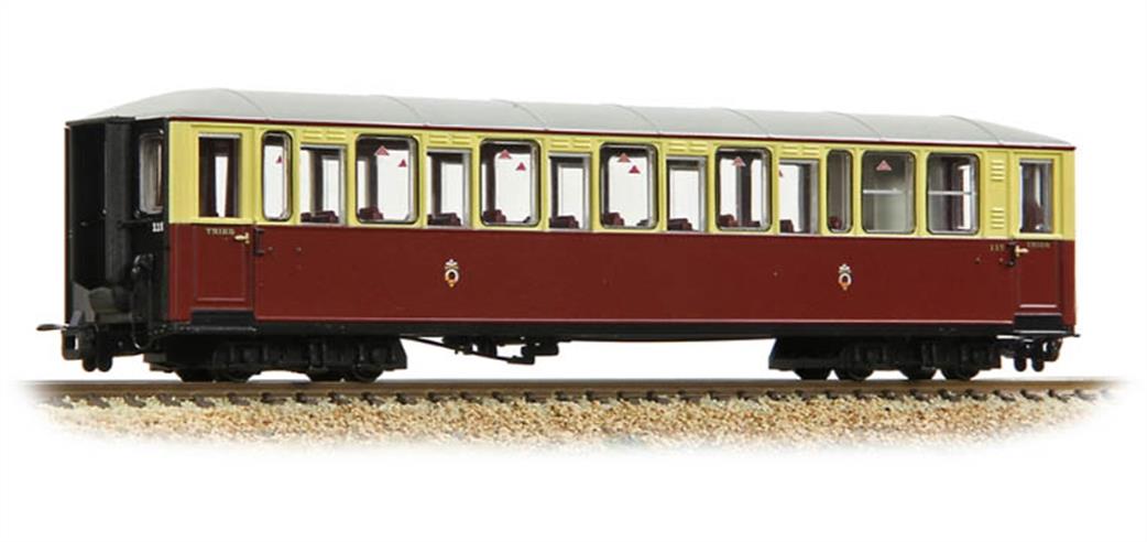 Bachmann OO9 394-100 Ffestiniog Railway 'Tin Car' Saloon Third No. 119 FR Crimson & Cream