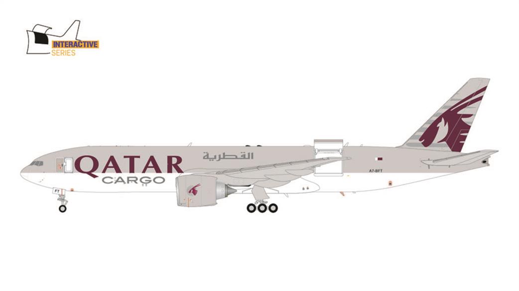 Gemini Jets 1/200 G2QAC954 Qatar Airways Cargo B777-200LRF A7-BFT Interactive Series